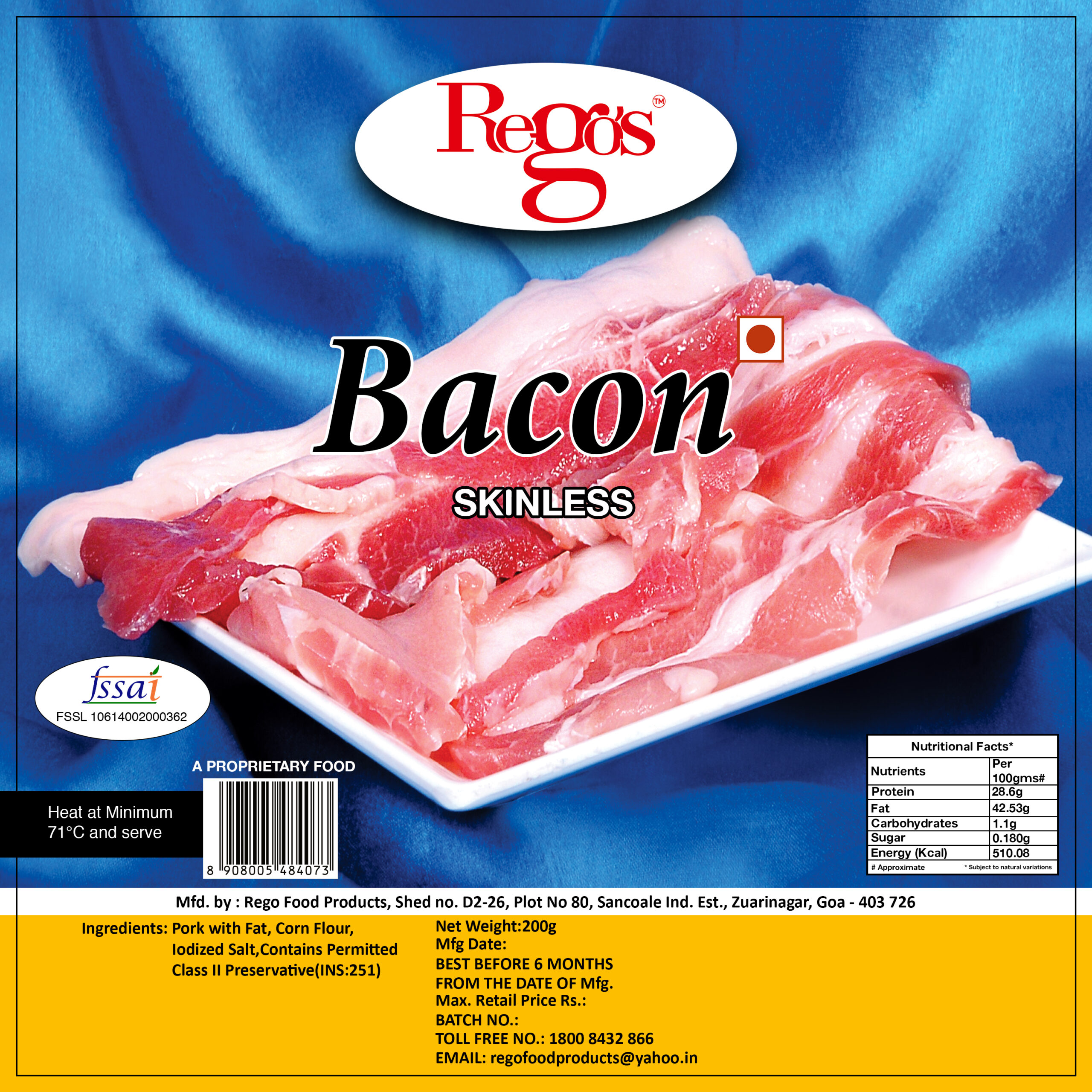 Rego's Bacon - 200g